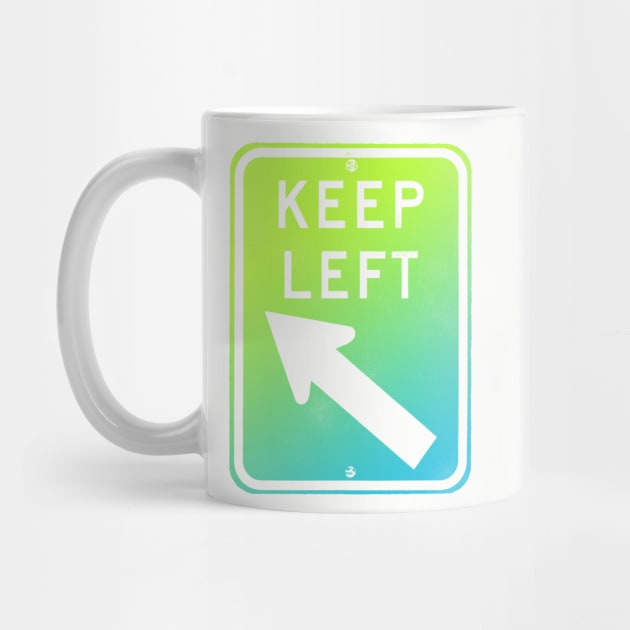 keep left - green & blue by BrownWoodRobot